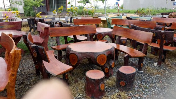 bàn ghế đá giả gỗ hà nội giá rẻ