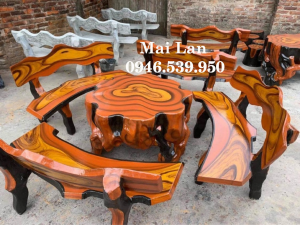 mẫu bàn ghế giả gỗ hải dương